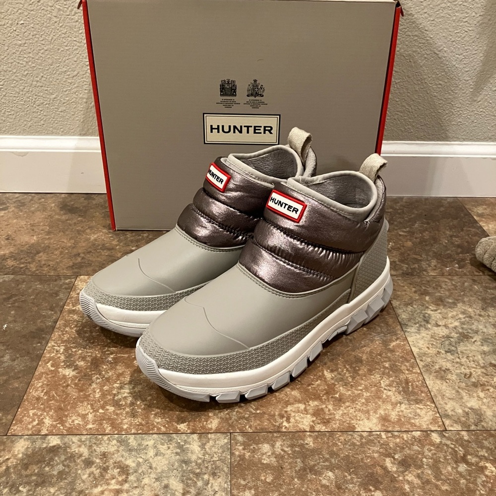 Hunter metalic insulated snow boots